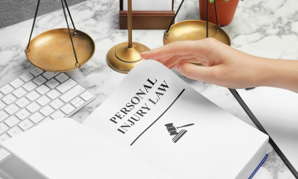 Houston personal injury attorney reviewing medical records and insurance documents for a car accident settlement claim